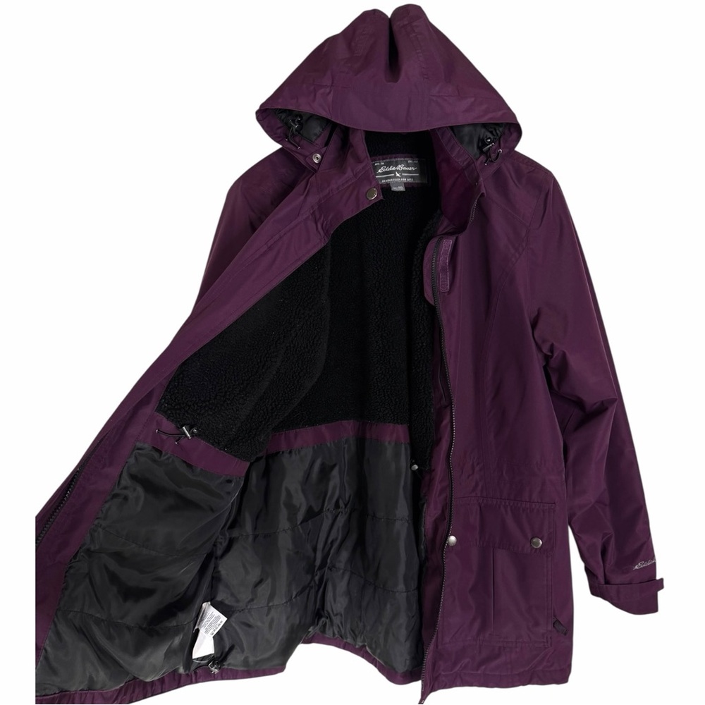 Eddie Bauer WeatherEdge Plum Fleece-Lined Hooded Parka Womens 2XL or XXL